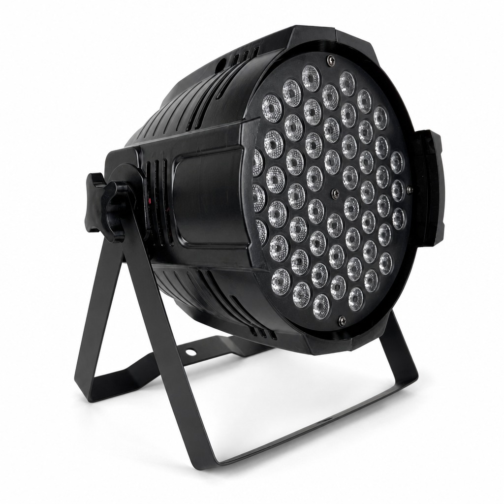 Automatic lights PAR LED fixture rental in Phuket standing on floor
