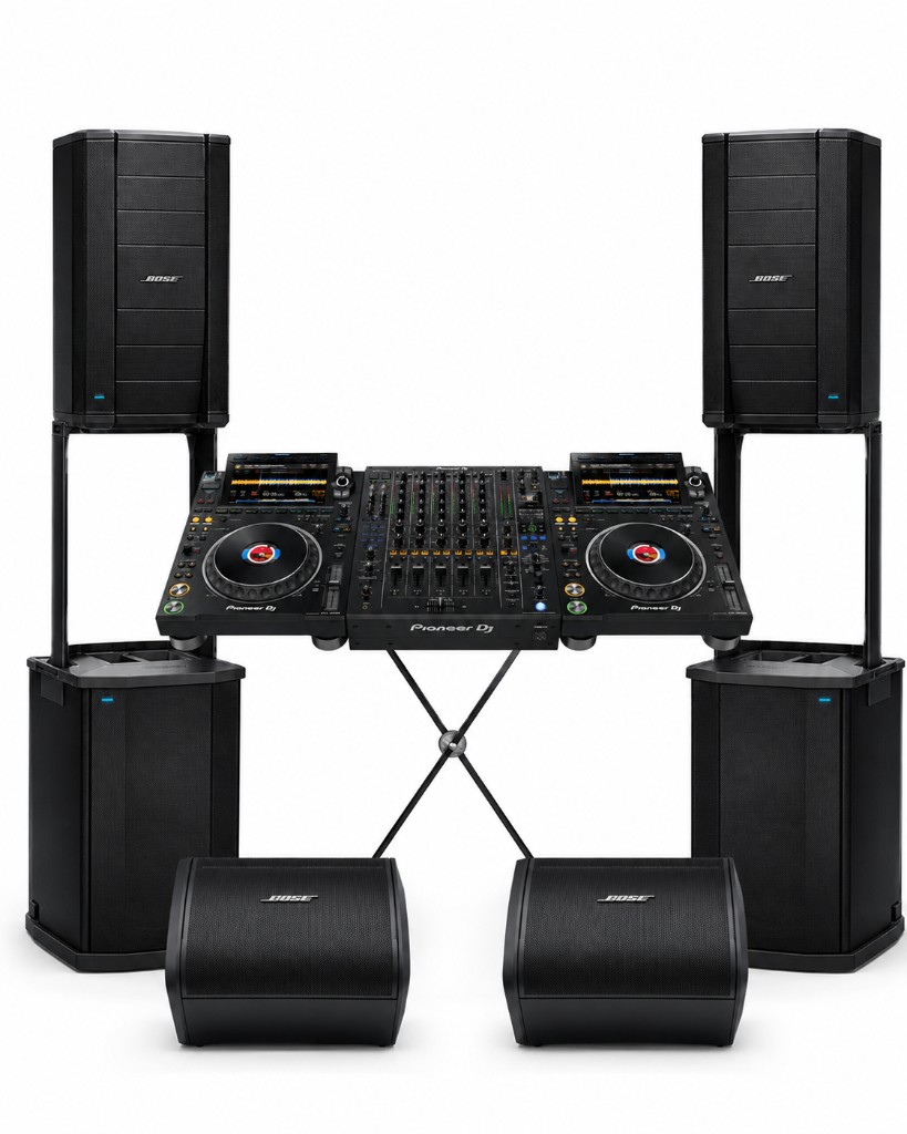 Superstar DJ Set rental in Phuket with Pioneer CDJ-3000X, DJM-V10, Bose F1 and Bose S1