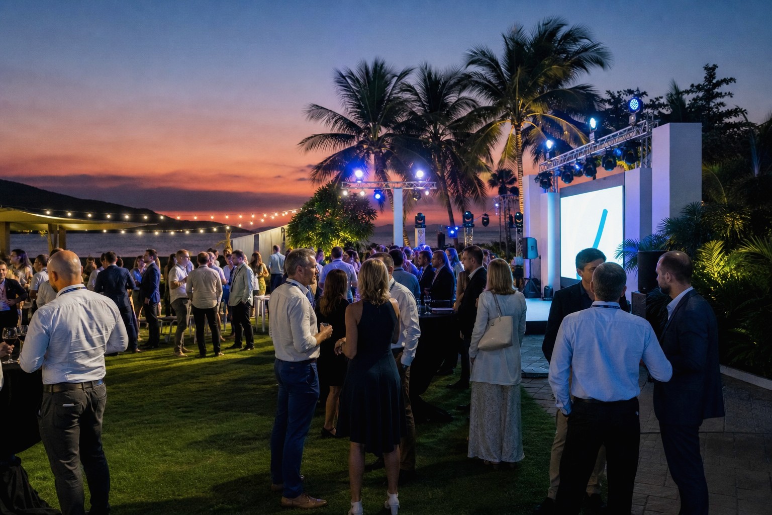 Corporate event evening production in Phuket