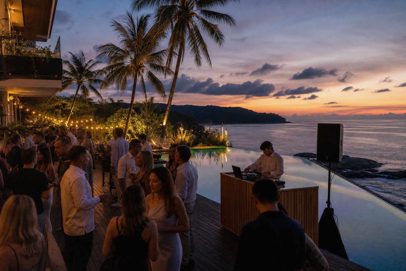 Luxury villa party organised in Phuket