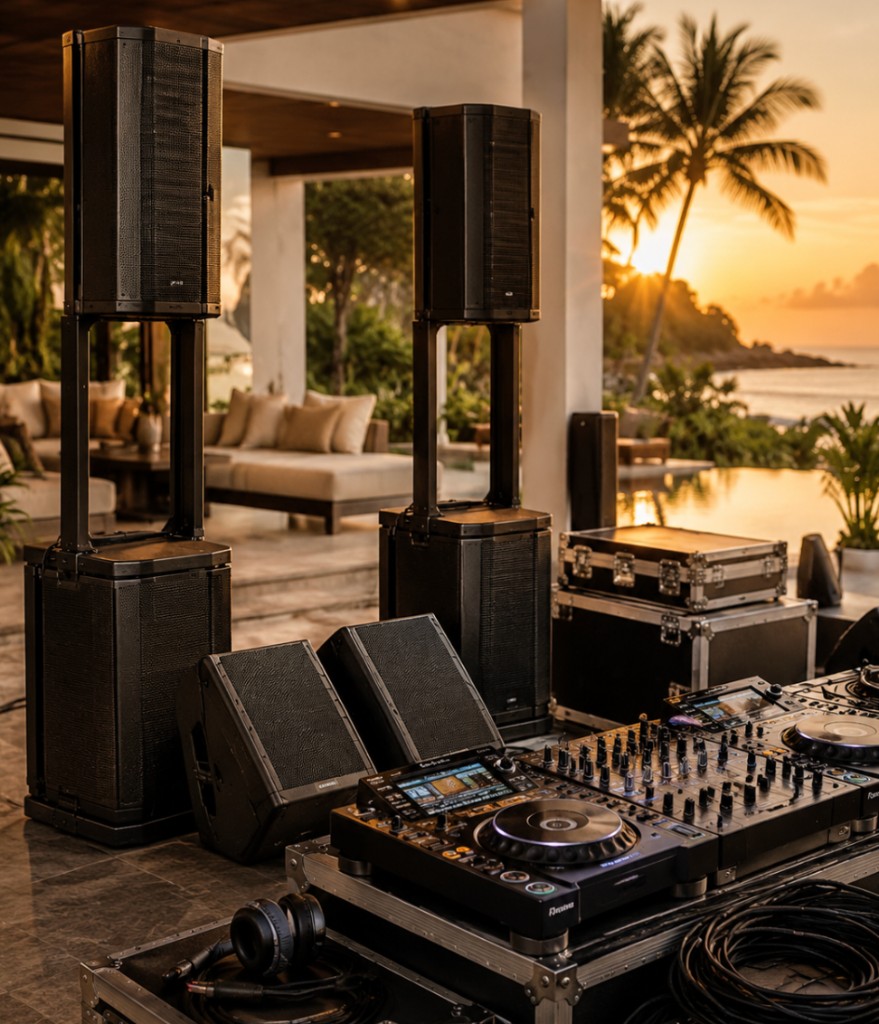 DJ setup rental in Phuket — Pioneer XDJ, CDJs, DJM mixers and sound systems