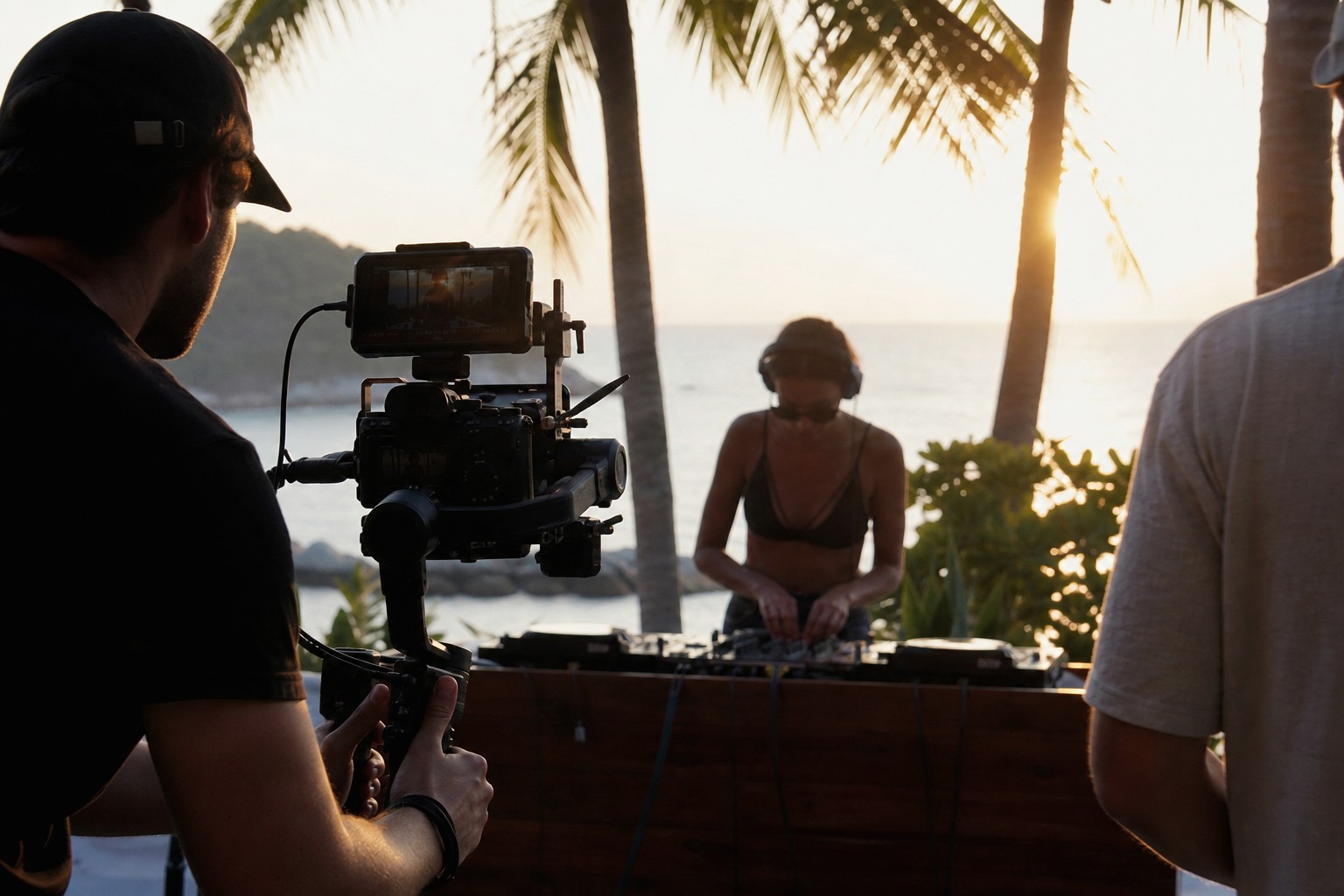 Music video production — DJ set filming and event video content in Phuket