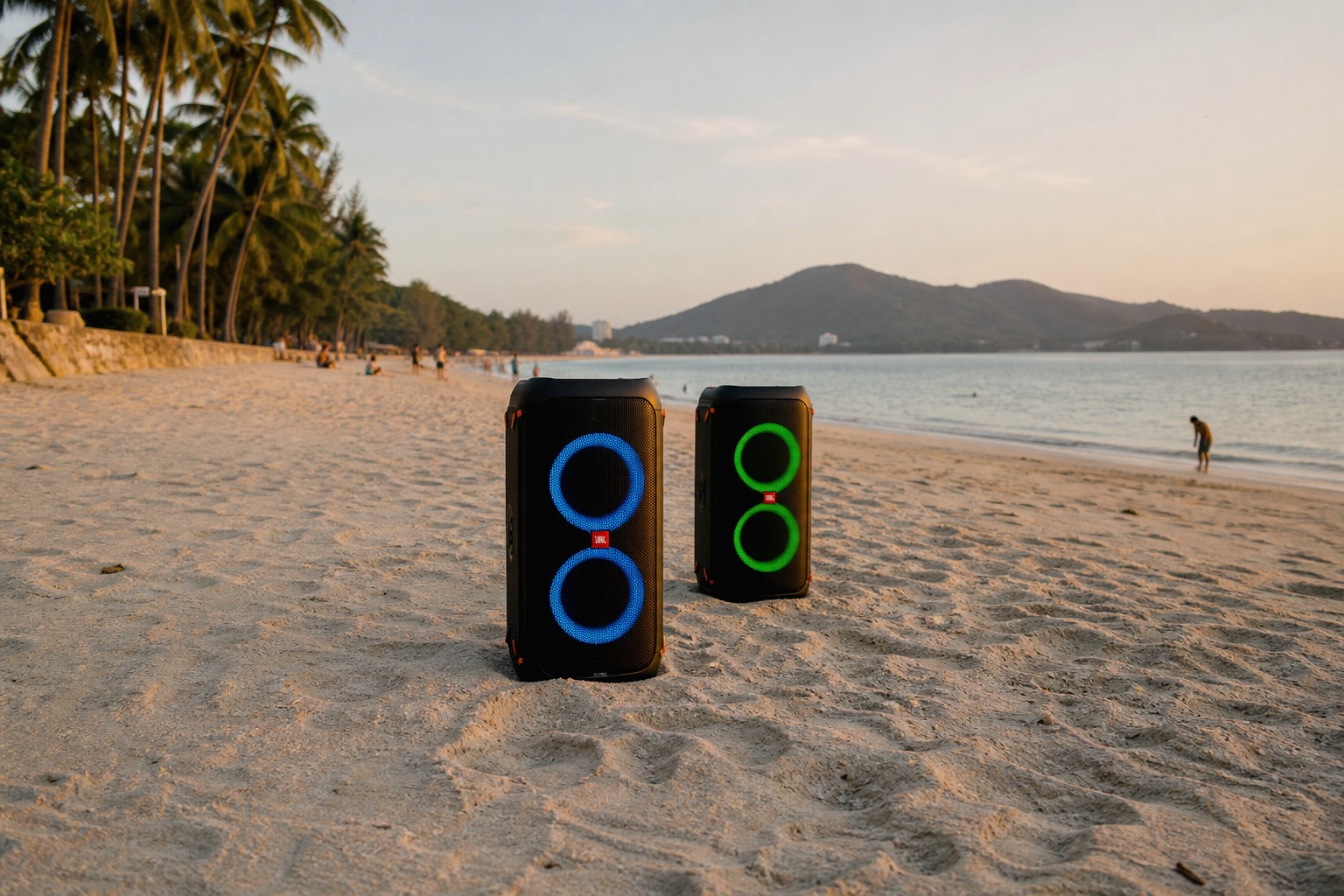 JBL PartyBox and professional PA speaker rental in Phuket — sound systems for events